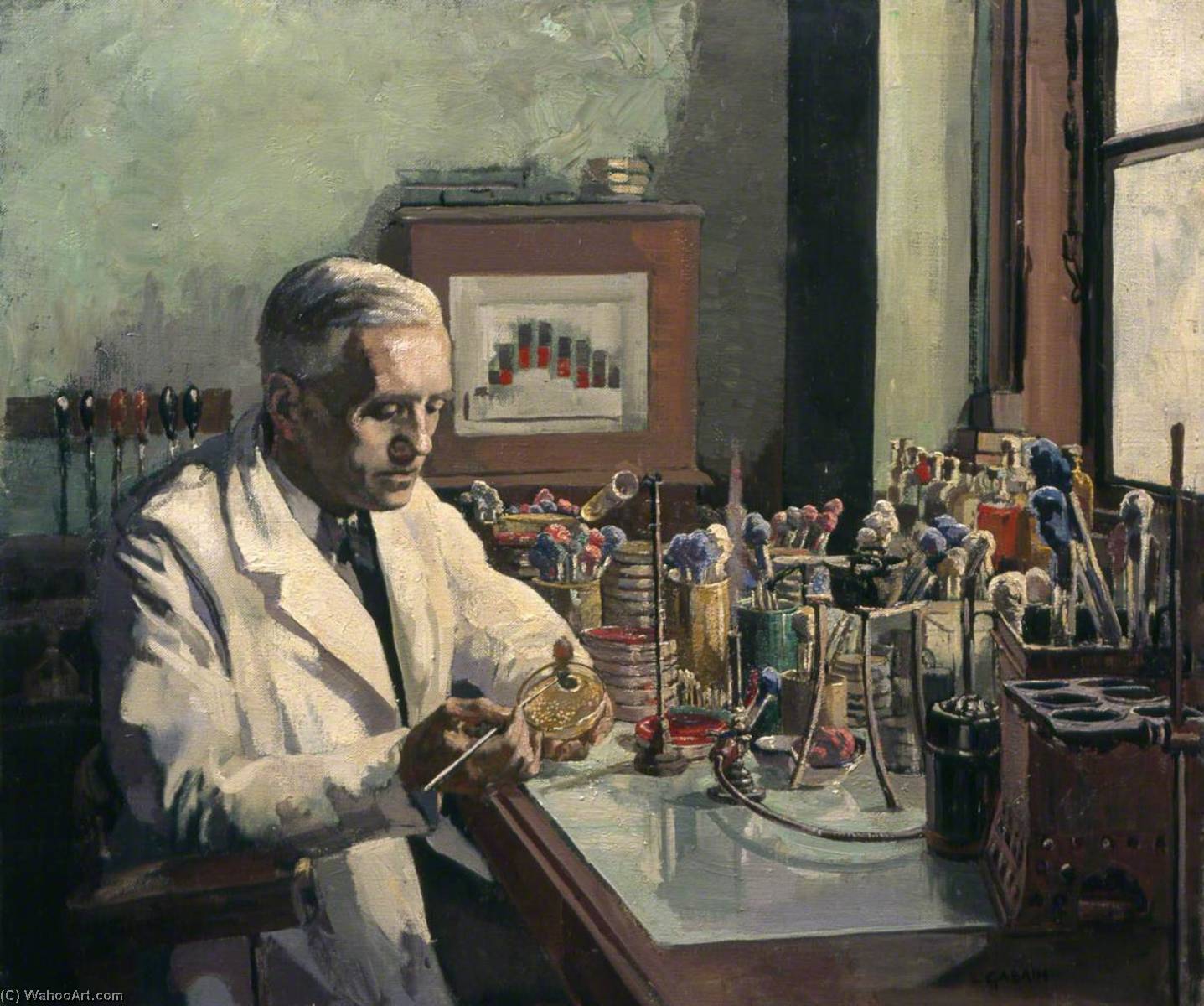 Order Artwork Replica Sir Alexander Fleming (1881–1955), FRS, the Discoverer of Penicillin, 1944 by Ethel Leontine Gabain (1883-1950, France) | ArtsDot.com