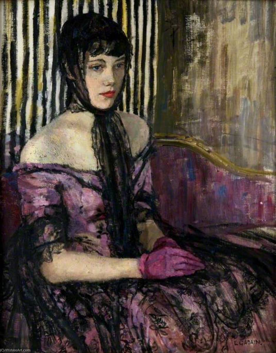 Ordem Reproduções De Arte Stripes e Lace por Ethel Leontine Gabain (1883-1950, France) | ArtsDot.com