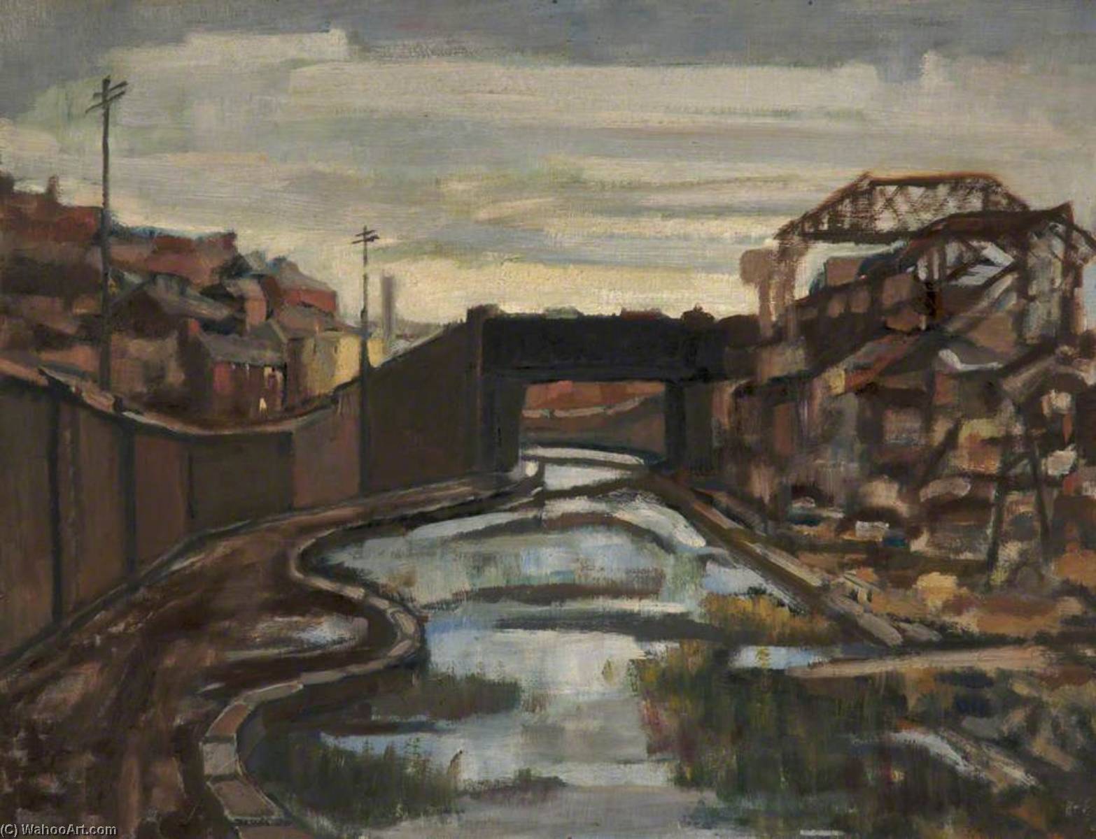 Order Paintings Reproductions Canal by Edward William Finley (Inspired By) (1907-1979) | ArtsDot.com