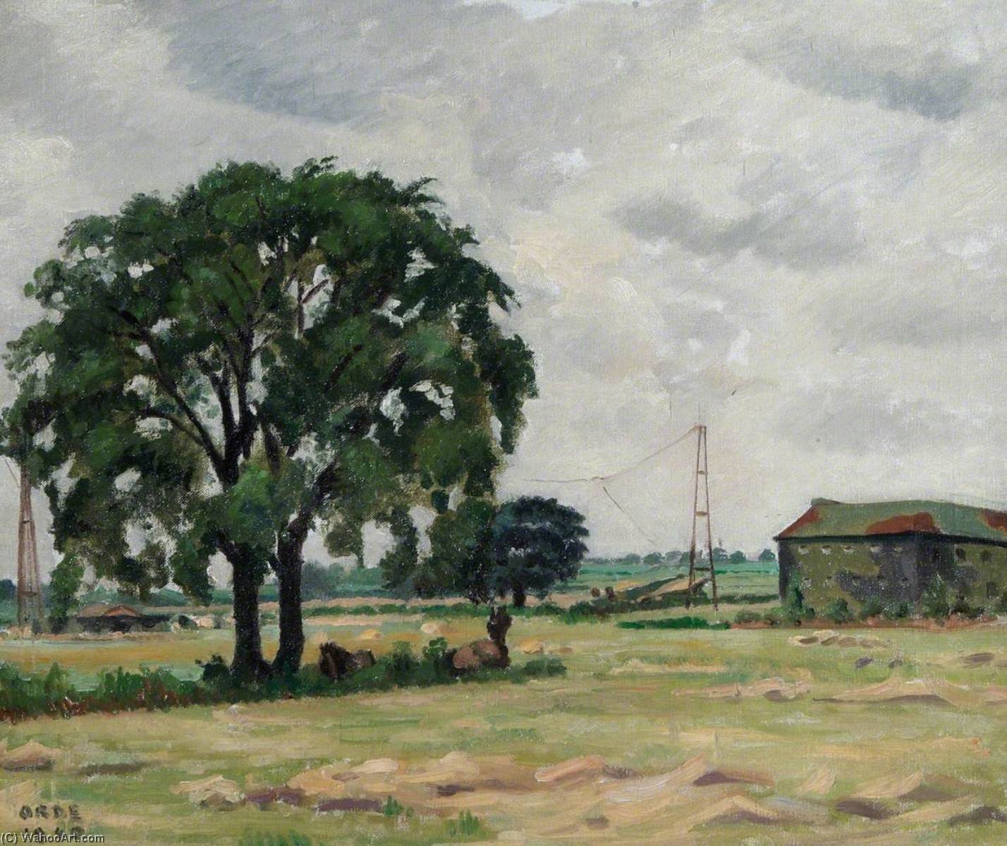 Buy Museum Art Reproductions Wireless Station at RAF Dishforth, 1940 by Cuthbert Julian Orde (Inspired By) (1888-1968) | ArtsDot.com