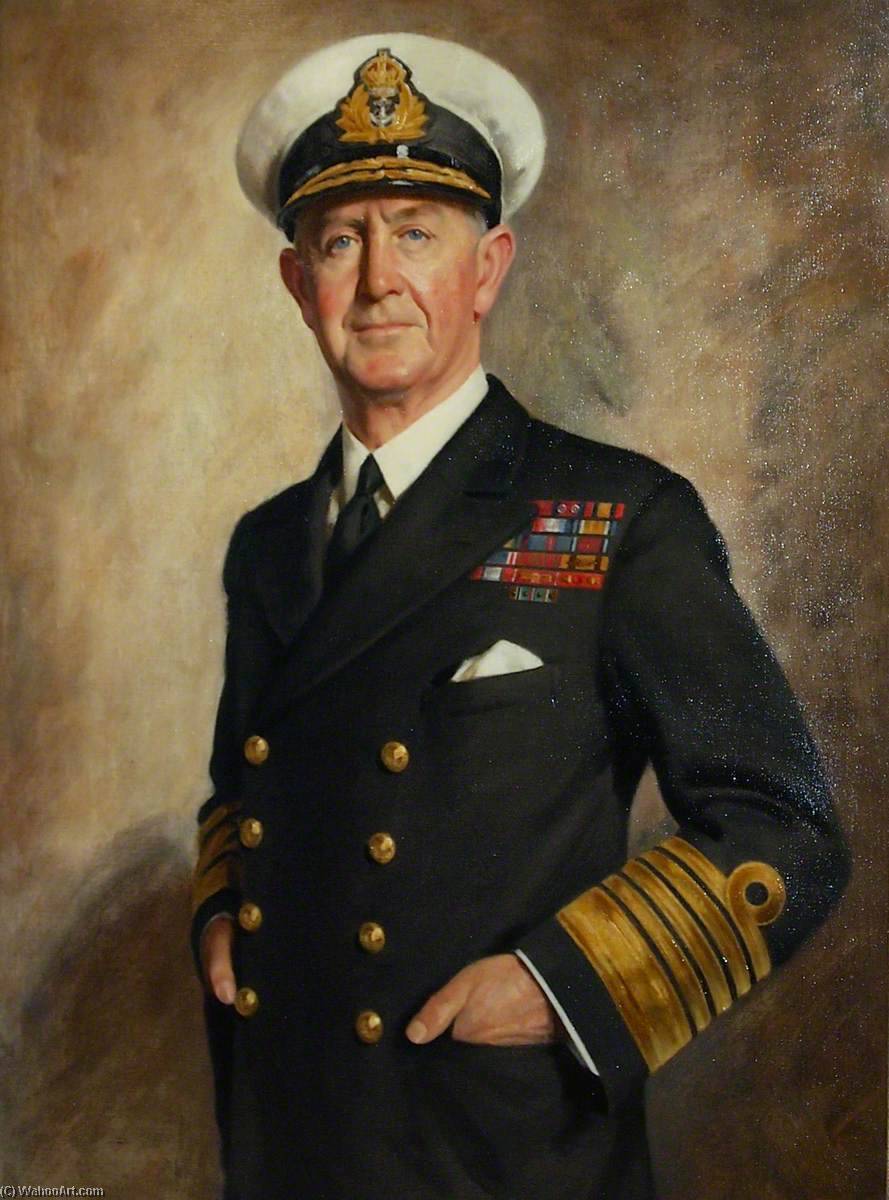 Order Oil Painting Replica Viscount Cunningham of Hyndhope (1883–1963), First Sea Lord by David Shanks Ewart (Inspired By) (1901-1965) | ArtsDot.com