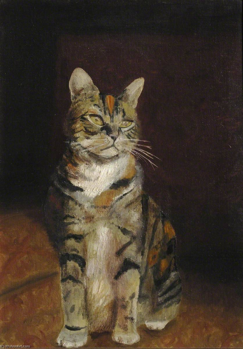 Order Artwork Replica `Cholmondesbury` (`Cheesby`) the Cat, 1930 by Cyril Norman Hinshelwood (Inspired By) (1897-1967, United Kingdom) | ArtsDot.com