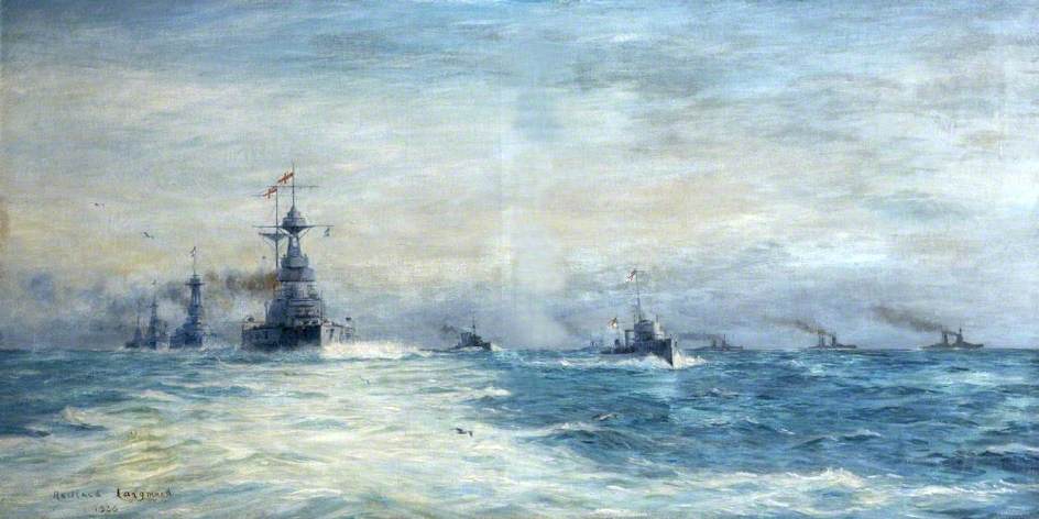 Order Oil Painting Replica Battle Fleet, 1926 by Rowland Langmaid (Inspired By) (1897-1956) | ArtsDot.com