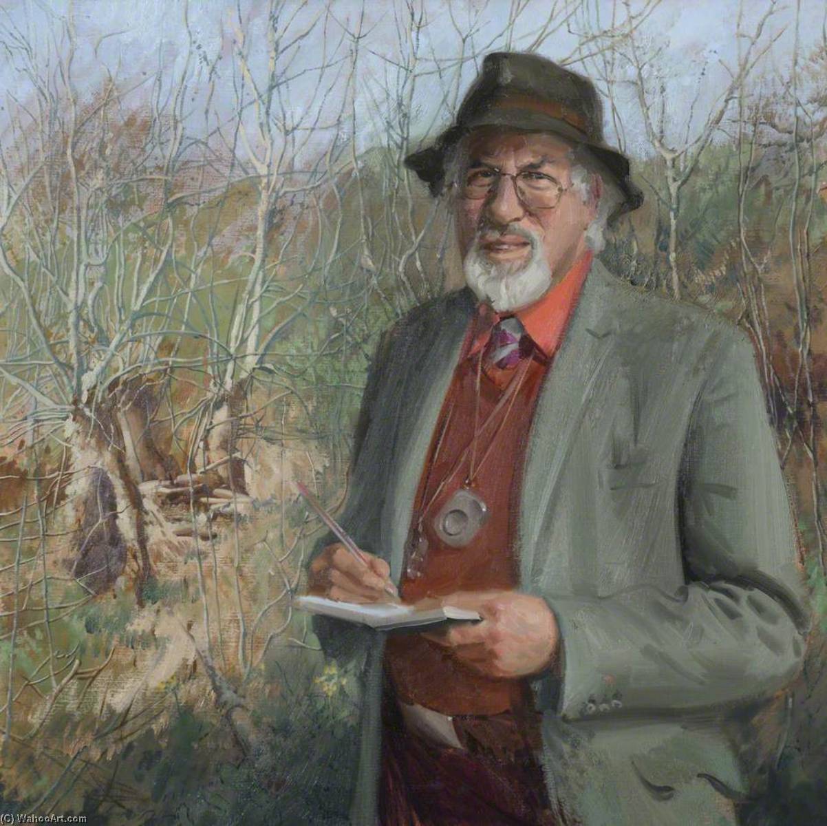 Oliver Rackham (1939–2015), OBE, FBA, Master (2007–2008), Profesor Honorario de Ecología Histórica (2006), 2009 de Andrew Festing Andrew Festing | ArtsDot.com