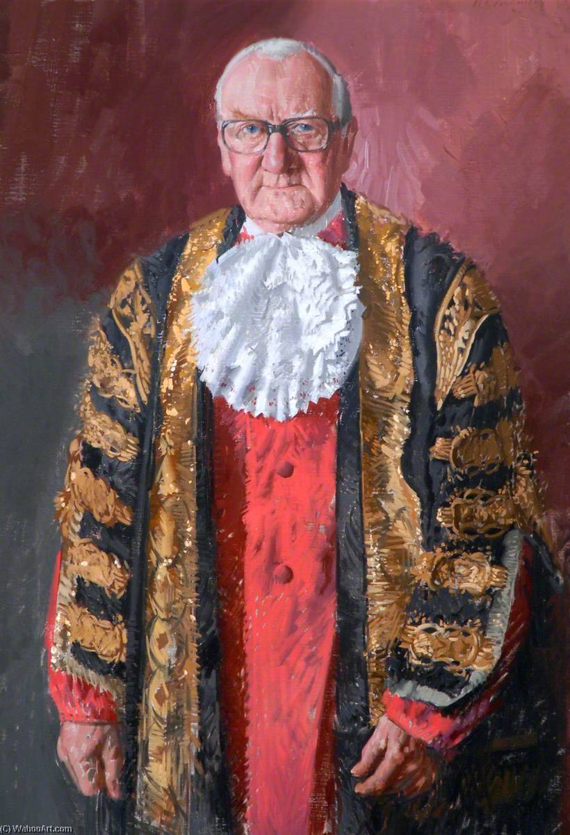 Hugh Algernon Percy (1914–1988), KG, GCVO, PC, JD, FRS, Chancellor of the University of Newcastle upon Tyne (1963–1988), 10th Duke of Northumberland by Andrew Festing Andrew Festing | ArtsDot.com