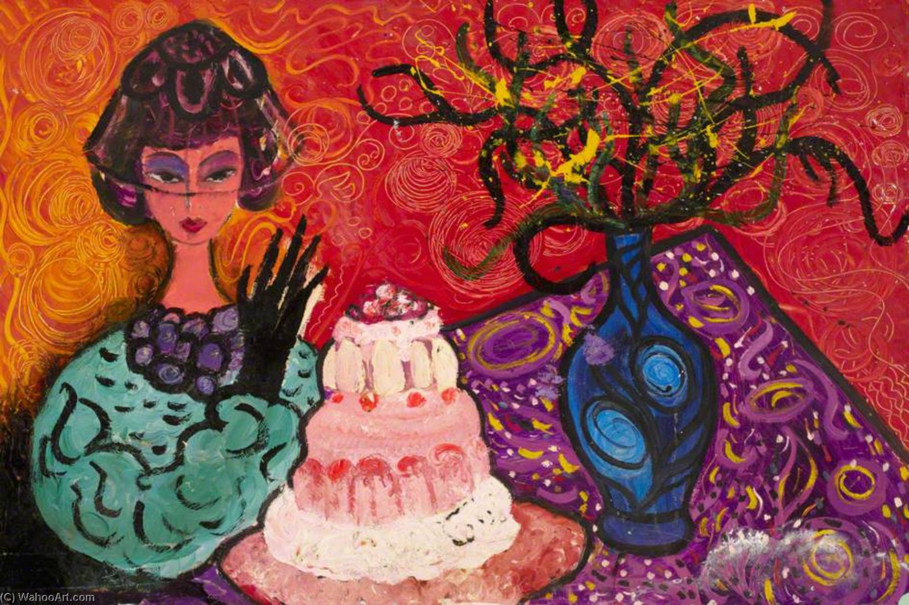 Woman with Cake by Stanley Lench (1934-2000) Stanley Lench | ArtsDot.com
