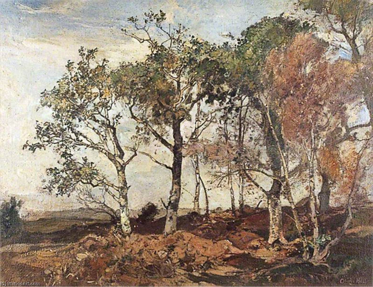 Order Oil Painting Replica Oak Trees on Duncton Common by Oliver Hall (Inspired By) (1869-1957) | ArtsDot.com