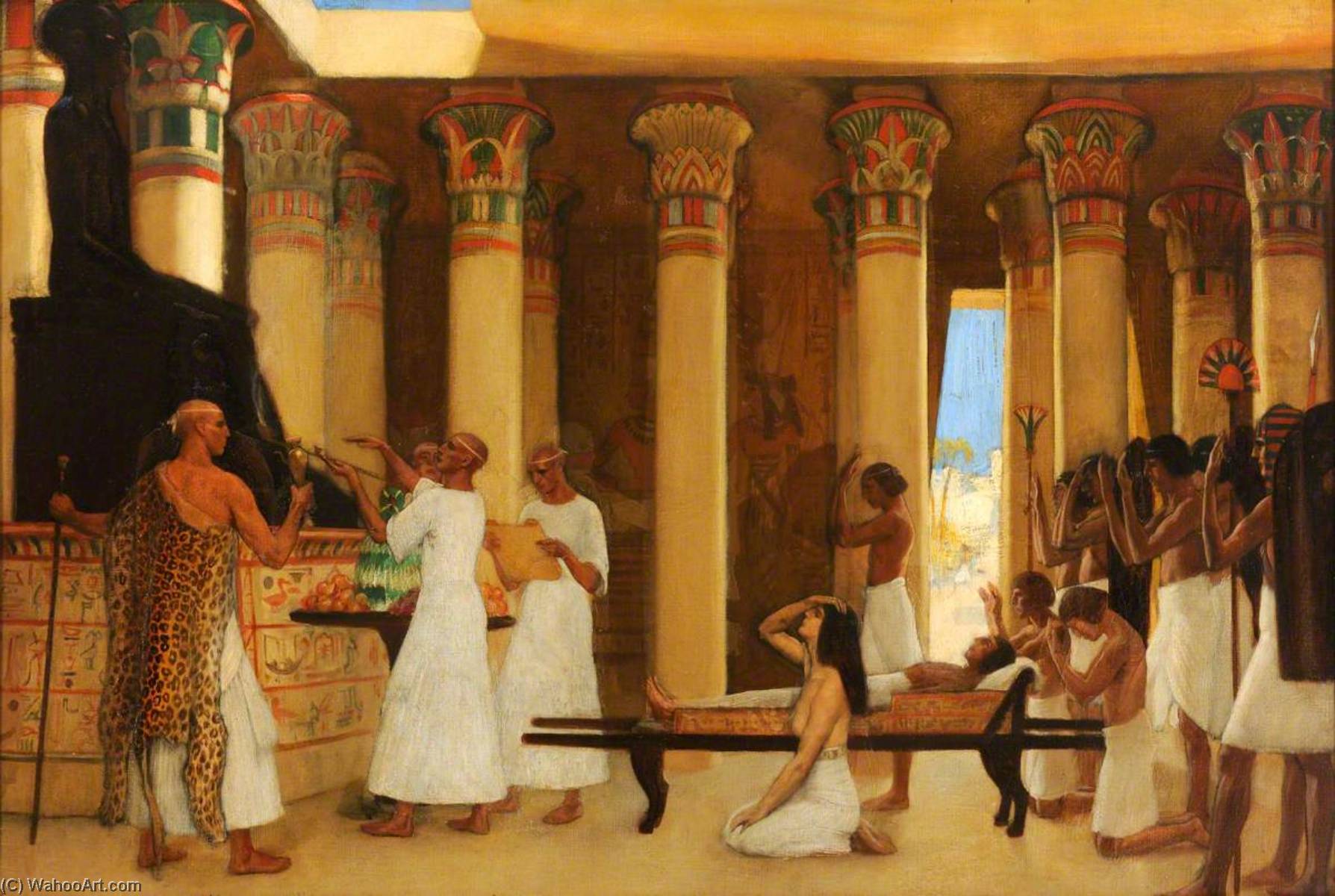 Order Oil Painting Replica An Invocation to I em hetep, the Egyptian Deity of Medicine by Ernest Board (1877-1934) | ArtsDot.com