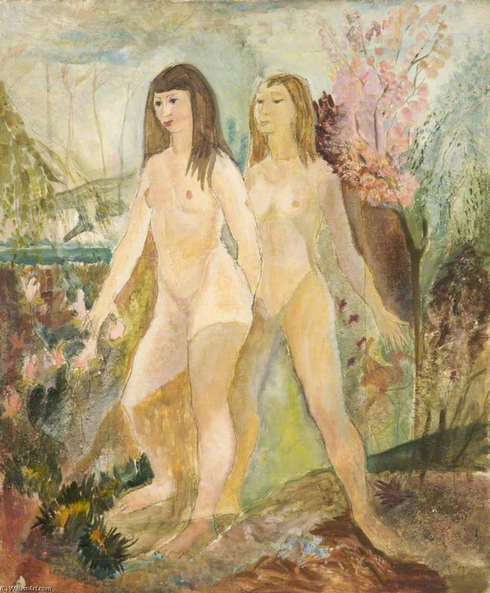 Two Nudes in a Garden (recto) by Joan Hargreaves (1921-2007) Joan Hargreaves | ArtsDot.com