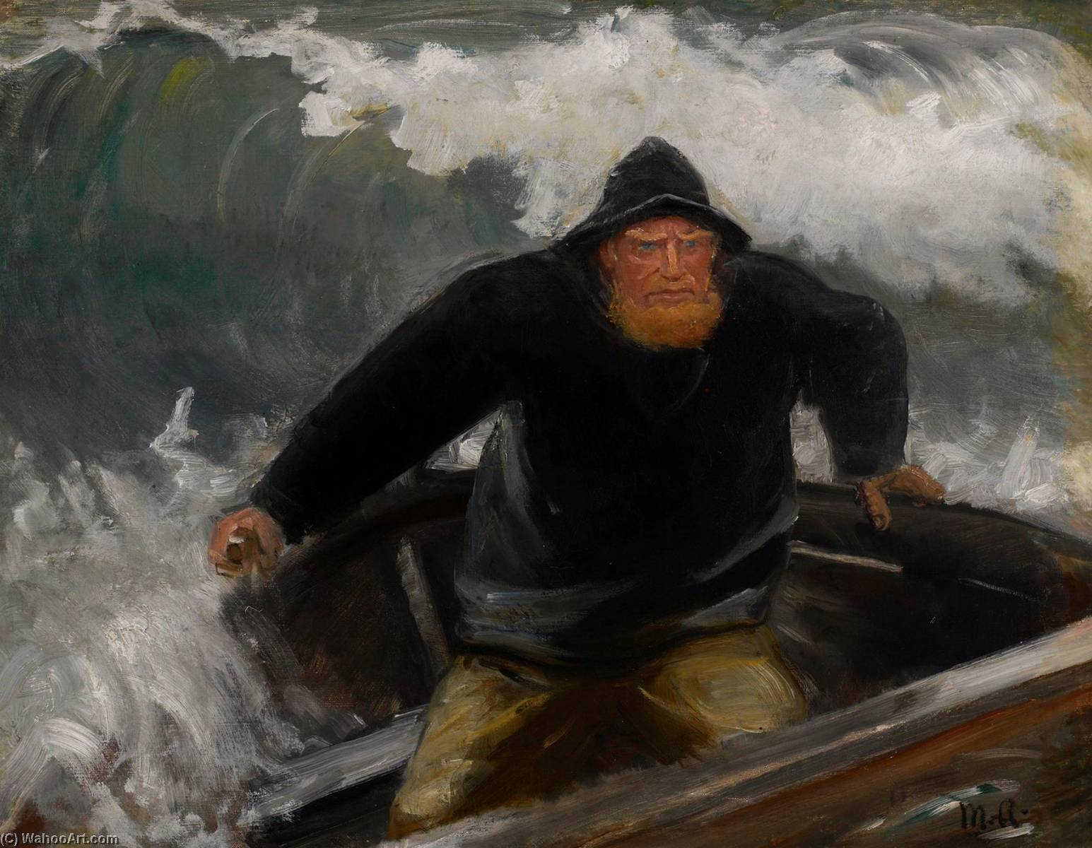 Order Oil Painting Replica Fisherman Coming to Shore by Michael Peter Ancher (1849-1927) | ArtsDot.com
