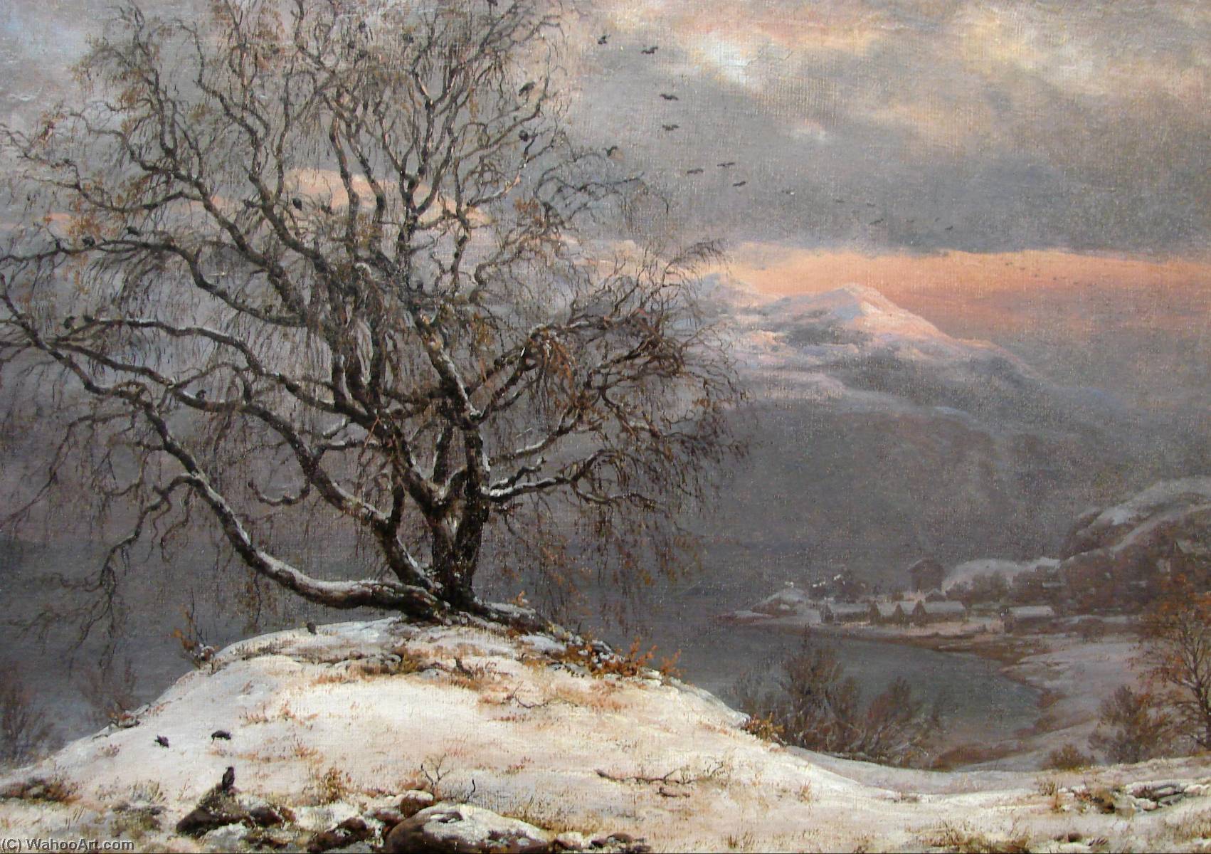 Buy Museum Art Reproductions Slindebirken, Vinter, 1838 by Johan Christian Clausen Dahl (1788-1857, Norway) | ArtsDot.com