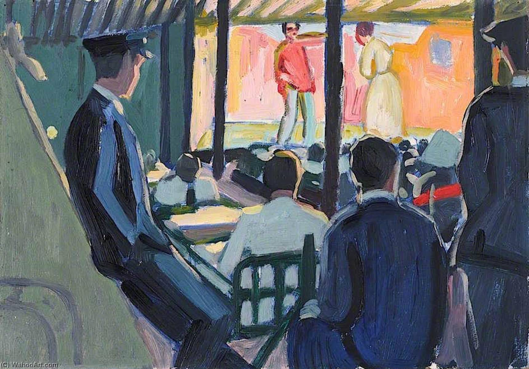 Order Paintings Reproductions First World War Wounded Sailors Watching a Play, 1918 by Jan Godfrey Jervis Gordon (1882-1944) | ArtsDot.com