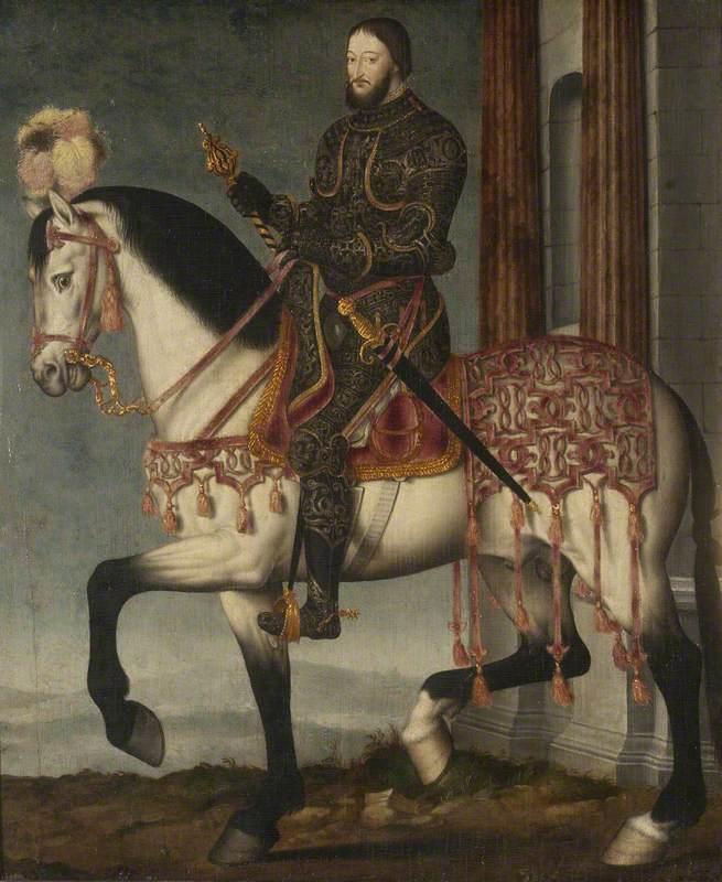 Order Art Reproductions Francois I of France on Horseback by François Clouet (1510-1572, France) | ArtsDot.com