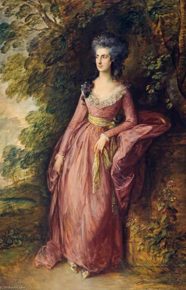 顺序 藝術再現 Mrs Hamilton Nisbet, 1788 通过 Thomas Gainsborough (1727-1788, United Kingdom) | ArtsDot.com