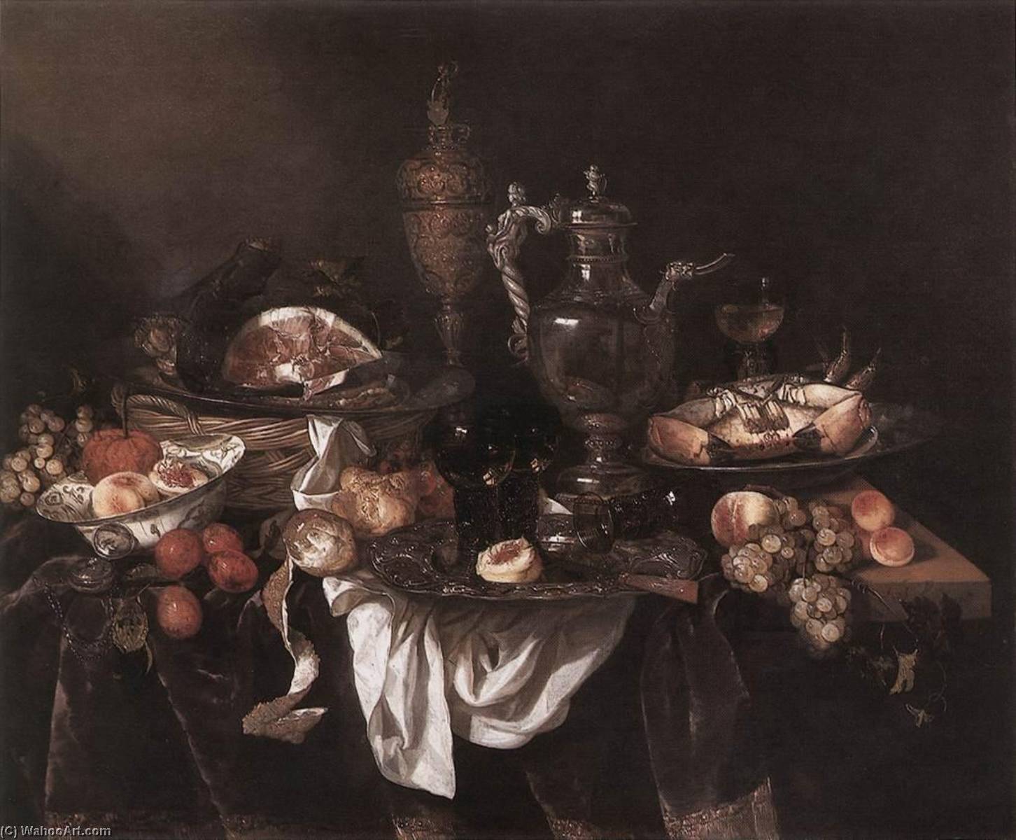 Order Paintings Reproductions Banquet Still Life by Abraham Hendriksz Van Beijeren | ArtsDot.com