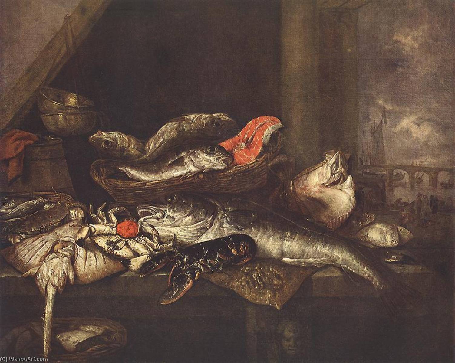 Buy Museum Art Reproductions Still life with Fishes by Abraham Hendriksz Van Beijeren | ArtsDot.com