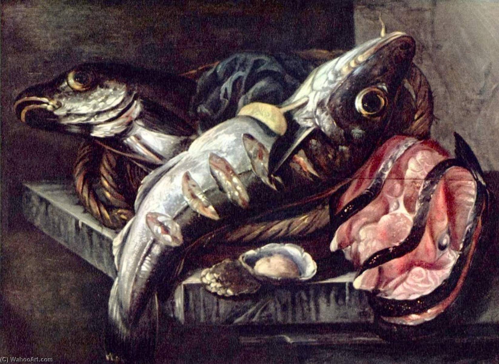 Buy Museum Art Reproductions Deutsch Stilleben mit Fischen Nederlands Stilleven met vissen, 1666 by Abraham Hendriksz Van Beijeren | ArtsDot.com