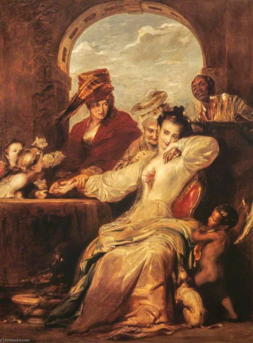 Order Oil Painting Replica Josephine and the Fortune Teller, 1837 by Sir David Wilkie (1785-1841, Scotland) | ArtsDot.com