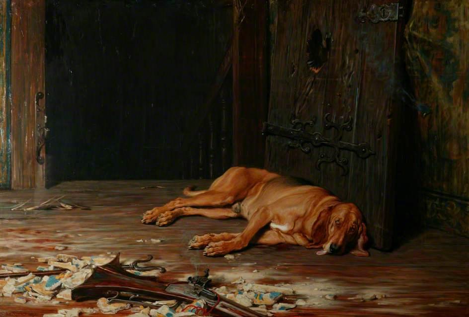 Order Oil Painting Replica The Last of the Garrison, 1875 by Briton Rivière (1840-1920, United Kingdom) | ArtsDot.com