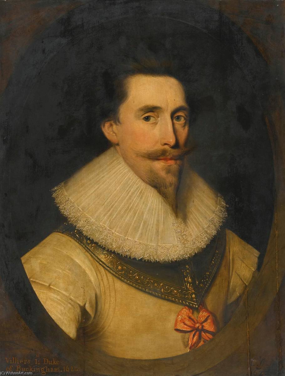 Order Paintings Reproductions Portrait of a Nobleman, possibly Dudley Carleton, 1st Viscount Dorchester (1573 1632) by Cornelis Jonson Van Ceulen | ArtsDot.com