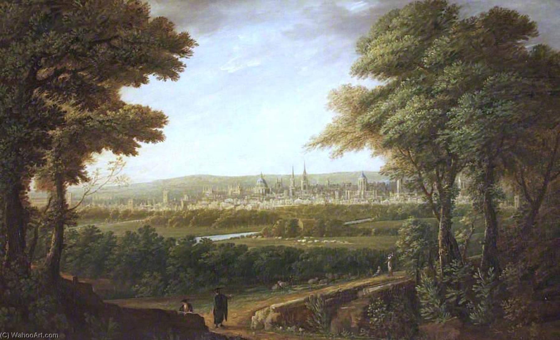 Order Oil Painting Replica An Extensive View of Oxford from Elsfield, 1800 by Augustus Wall Callcott | ArtsDot.com
