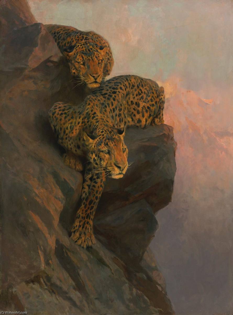Leopards on the Lookout by Arthur Wardle Arthur Wardle | ArtsDot.com