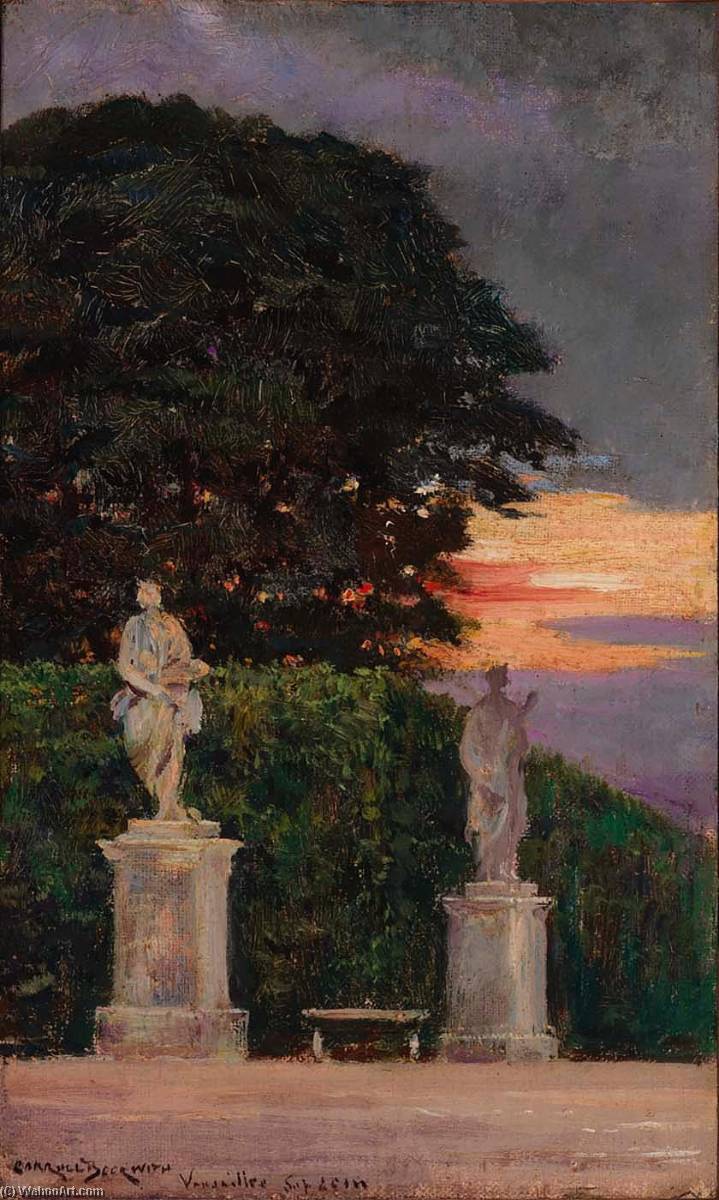 Order Paintings Reproductions Corner of the Terrace, Versailles, 1911 by James Carroll Beckwith (1852-1917, United States) | ArtsDot.com