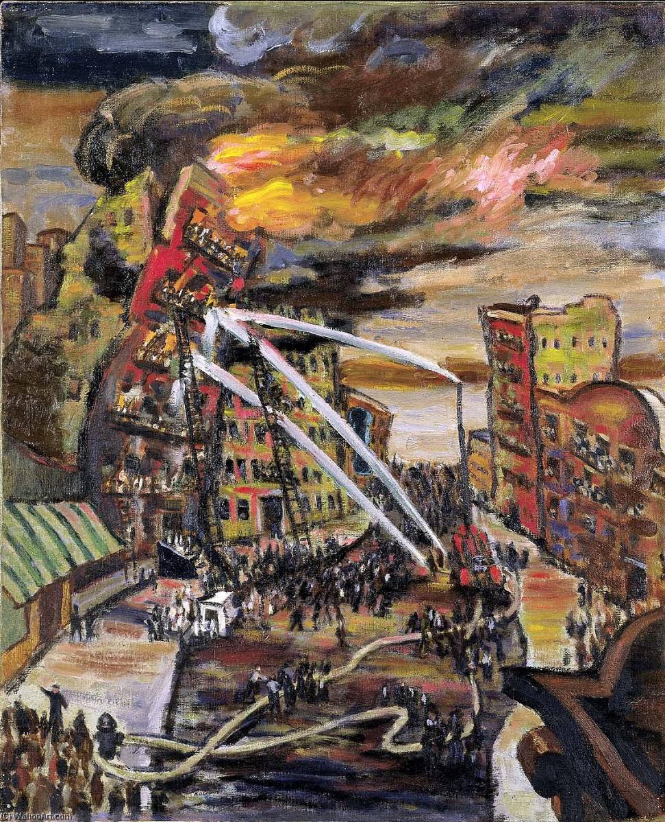 Tenement Fire, 1934 by Jacob Kainen (1909-2002, United States) Jacob Kainen | ArtsDot.com
