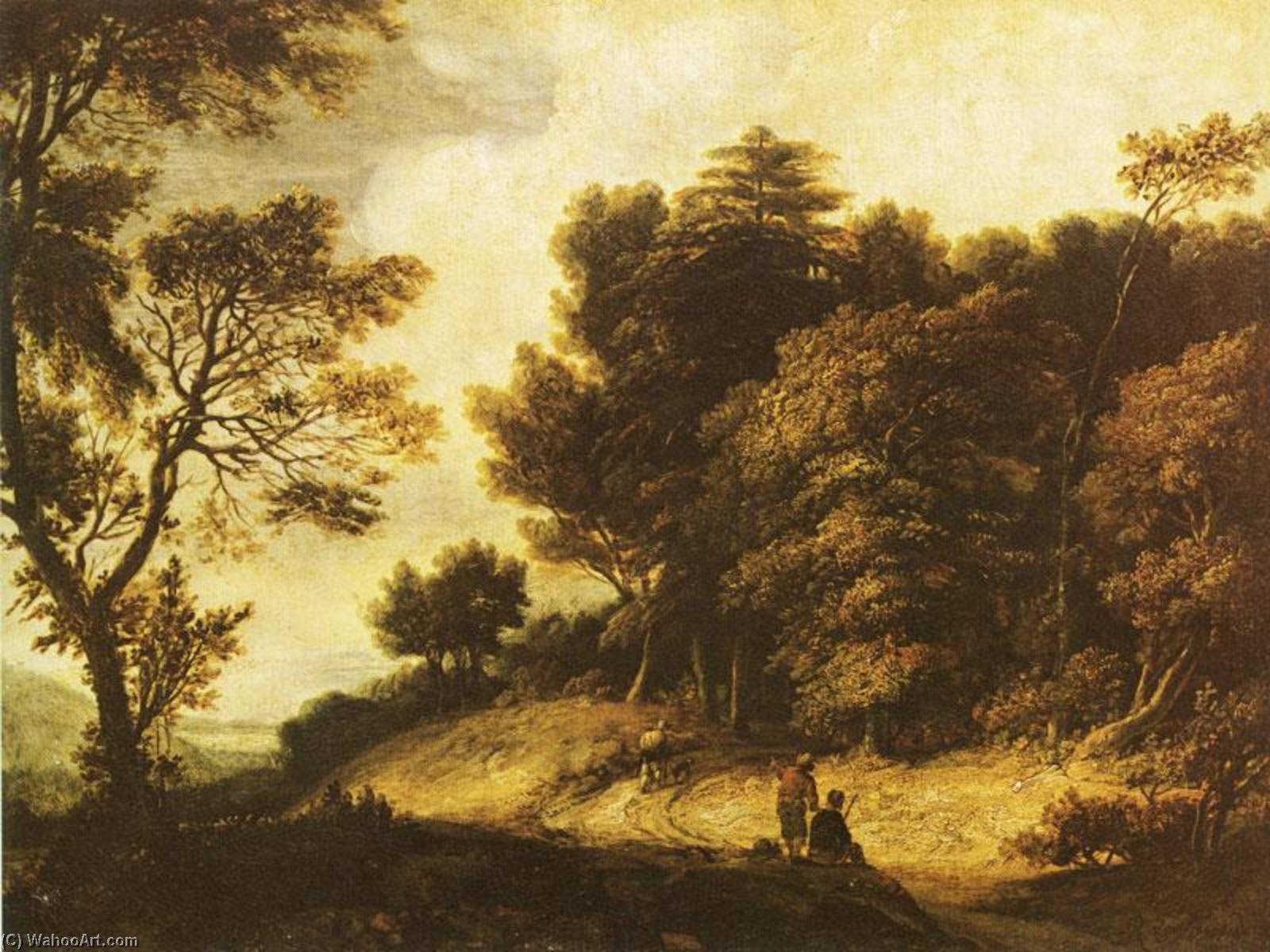 Order Oil Painting Replica Landscape with Figures by Roelant Roghman (1627-1692) | ArtsDot.com