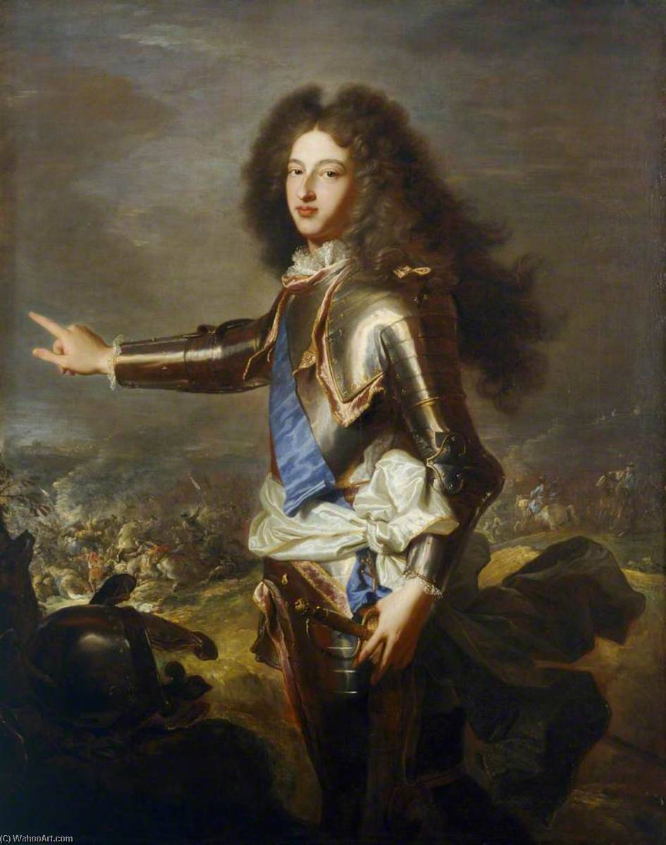 顺序 畫複製 路易(1682–1712),博尔戈涅公爵, 1703 通过 Hyacinthe Rigaud (1659-1743, France) | ArtsDot.com