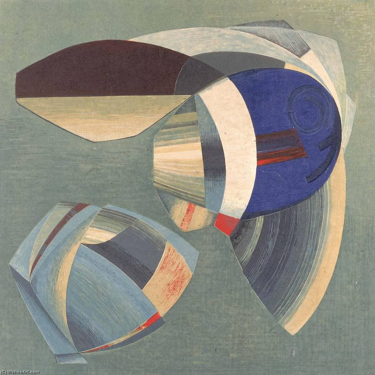 Order Oil Painting Replica Sea Forms, 1937 by John Ferren (Inspired By) (1905-1970) | ArtsDot.com