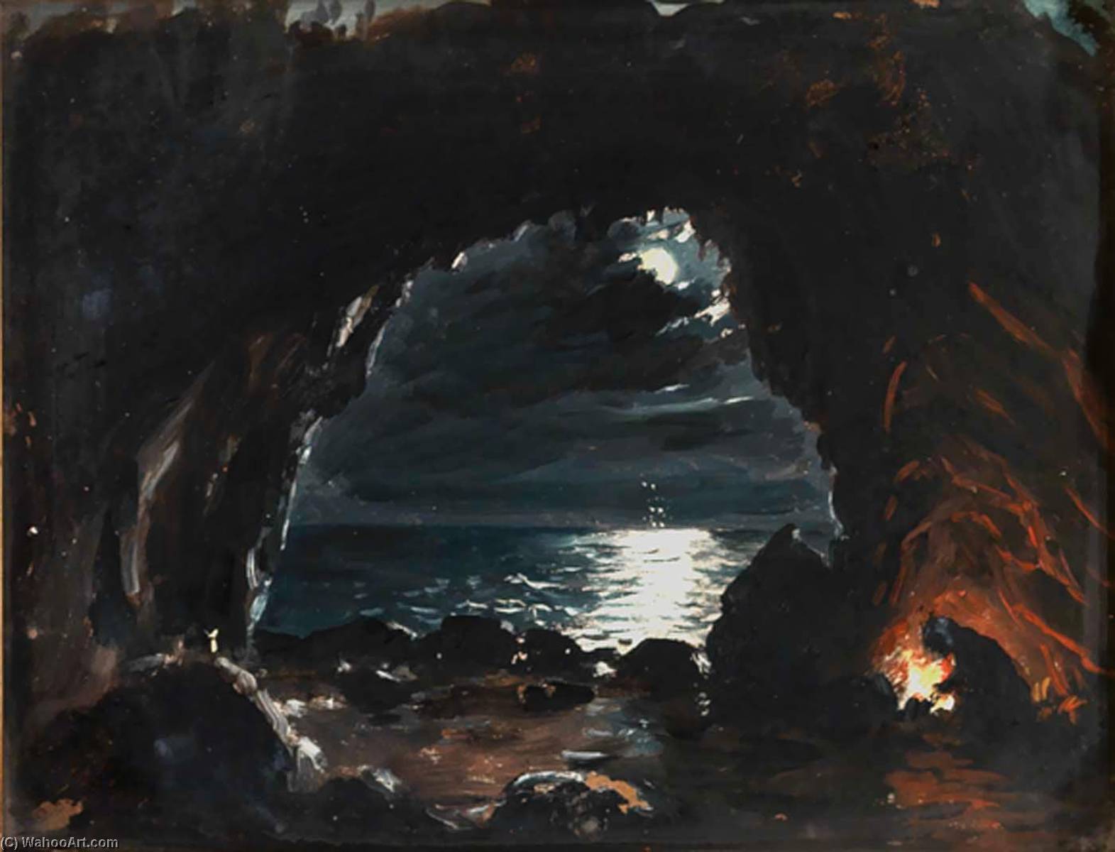 Cave Scene by John O'brien Inman John O'brien Inman | ArtsDot.com