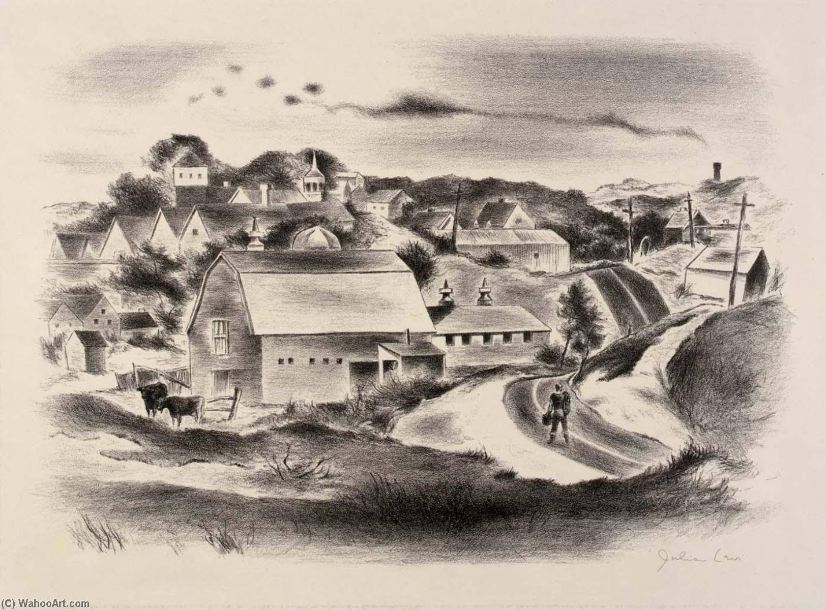 Road to Provincetown by Julian Levi (1900-1982) Julian Levi | ArtsDot.com
