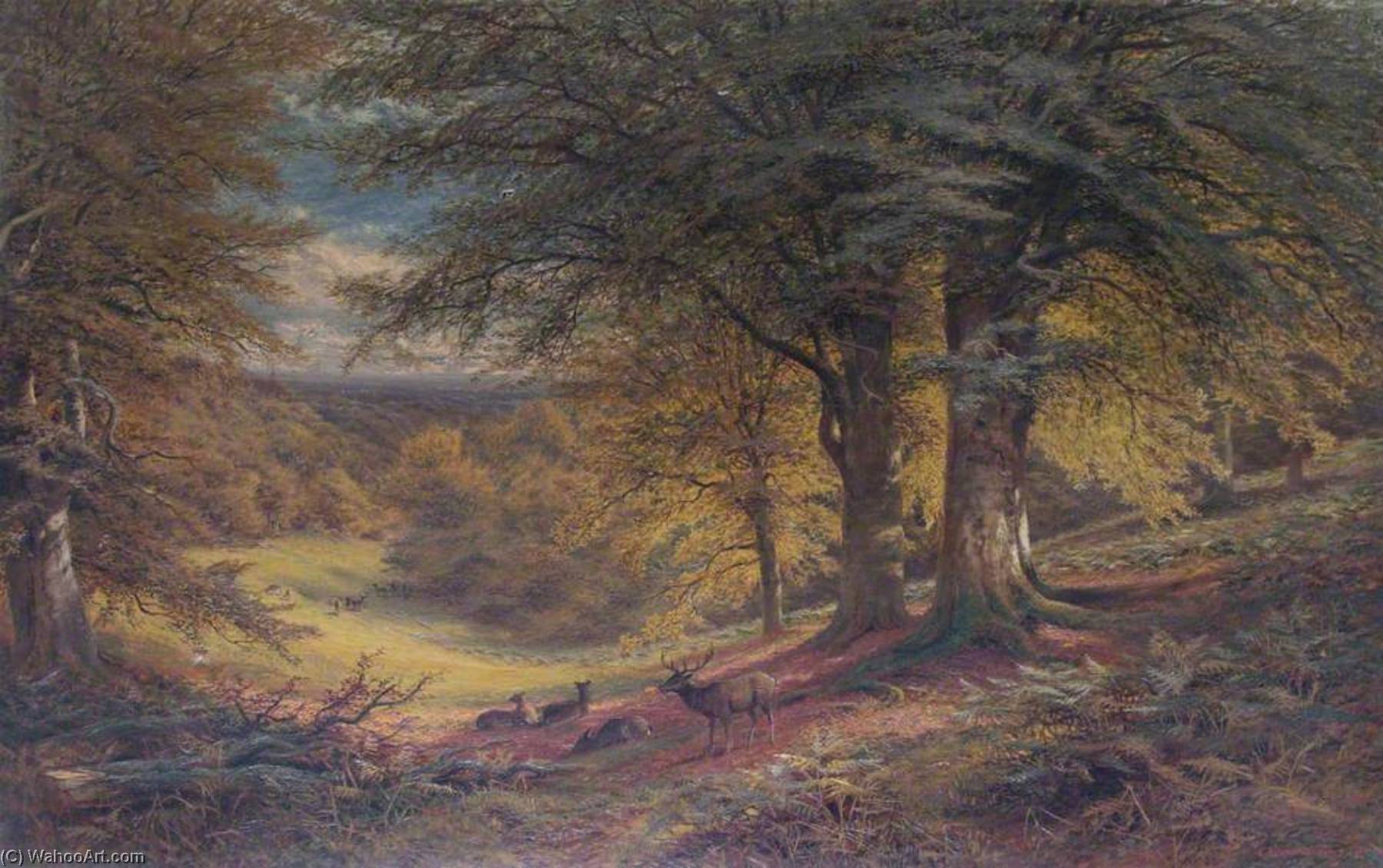 Order Paintings Reproductions Under the Beeches by Alfred Augustus Glendening (1840-1921) | ArtsDot.com