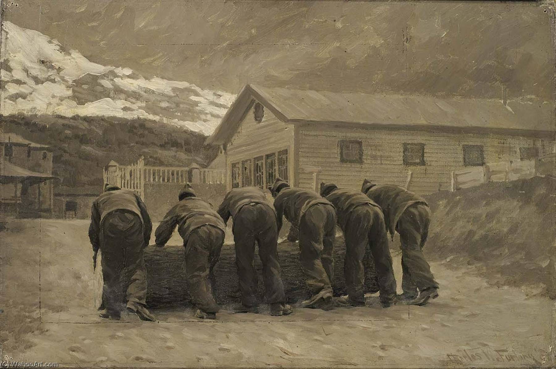 Order Paintings Reproductions The Sub antarctic Devil`s Island at Ushuwaia, 1908 by Charles Wellington Furlong (Inspired By) (1874-1967, United States) | ArtsDot.com