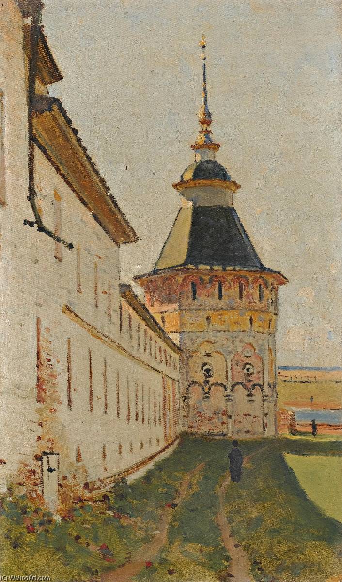 Buy Museum Art Reproductions Monastery Tower by Vasily Vasilievich Vereschagin (1842-1904) | ArtsDot.com