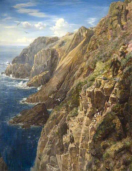 Order Paintings Reproductions Lundy Island, Devon, 1857 by Charles Thomas Burt (1823-1902) | ArtsDot.com
