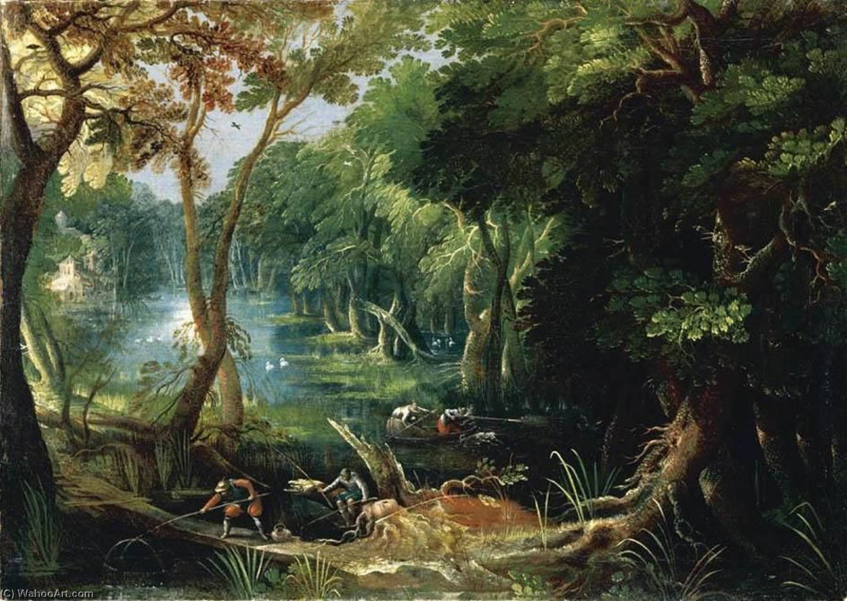 Wooded River Landscape, 1618 by Frederik Van Valckenborch Frederik Van Valckenborch | ArtsDot.com