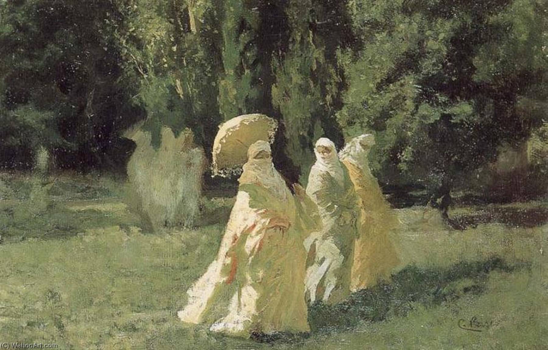 The Favorites in the Park, 1880 by Cesare Biseo Cesare Biseo | ArtsDot.com
