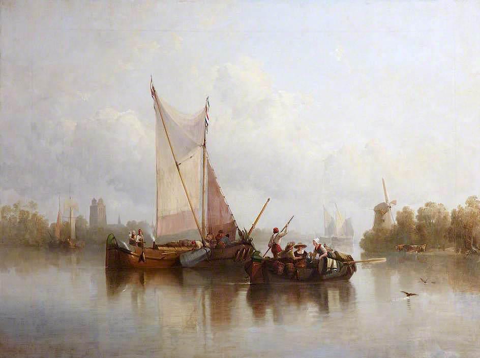 A Dutch River Scene by Edmund Thurnton Crawford Edmund Thurnton Crawford | ArtsDot.com