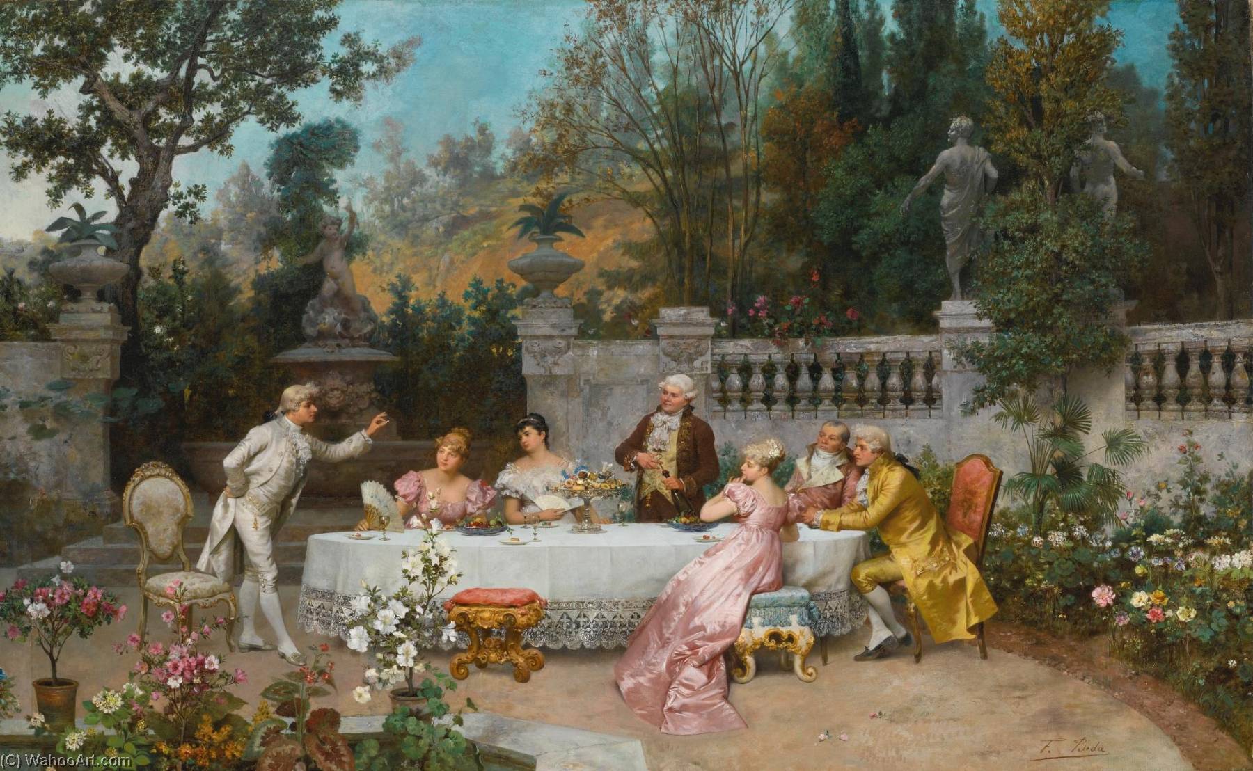 Order Art Reproductions The Betrothal by Francesco Beda (1840-1900) | ArtsDot.com