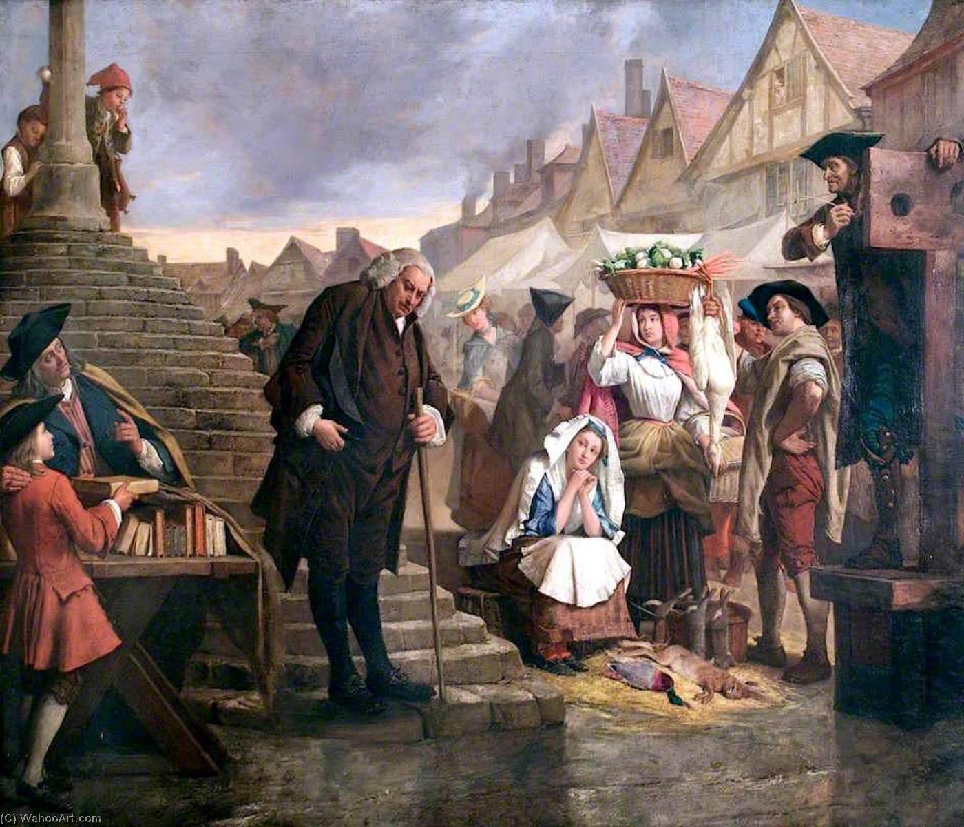 Buy Museum Art Reproductions Johnson, Doing Penance in the Market Place of Uttoxeter, Staffordshire, 1869 by Eyre Crowe (1864-1925) | ArtsDot.com