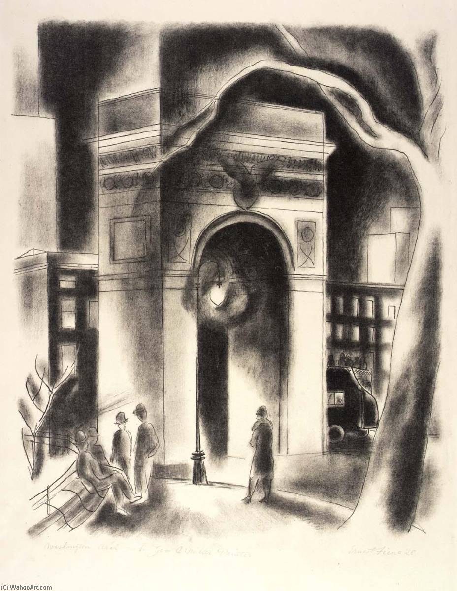 Order Art Reproductions Washington Arch, 1928 by Ernest Fiene (Inspired By) (1894-1965) | ArtsDot.com