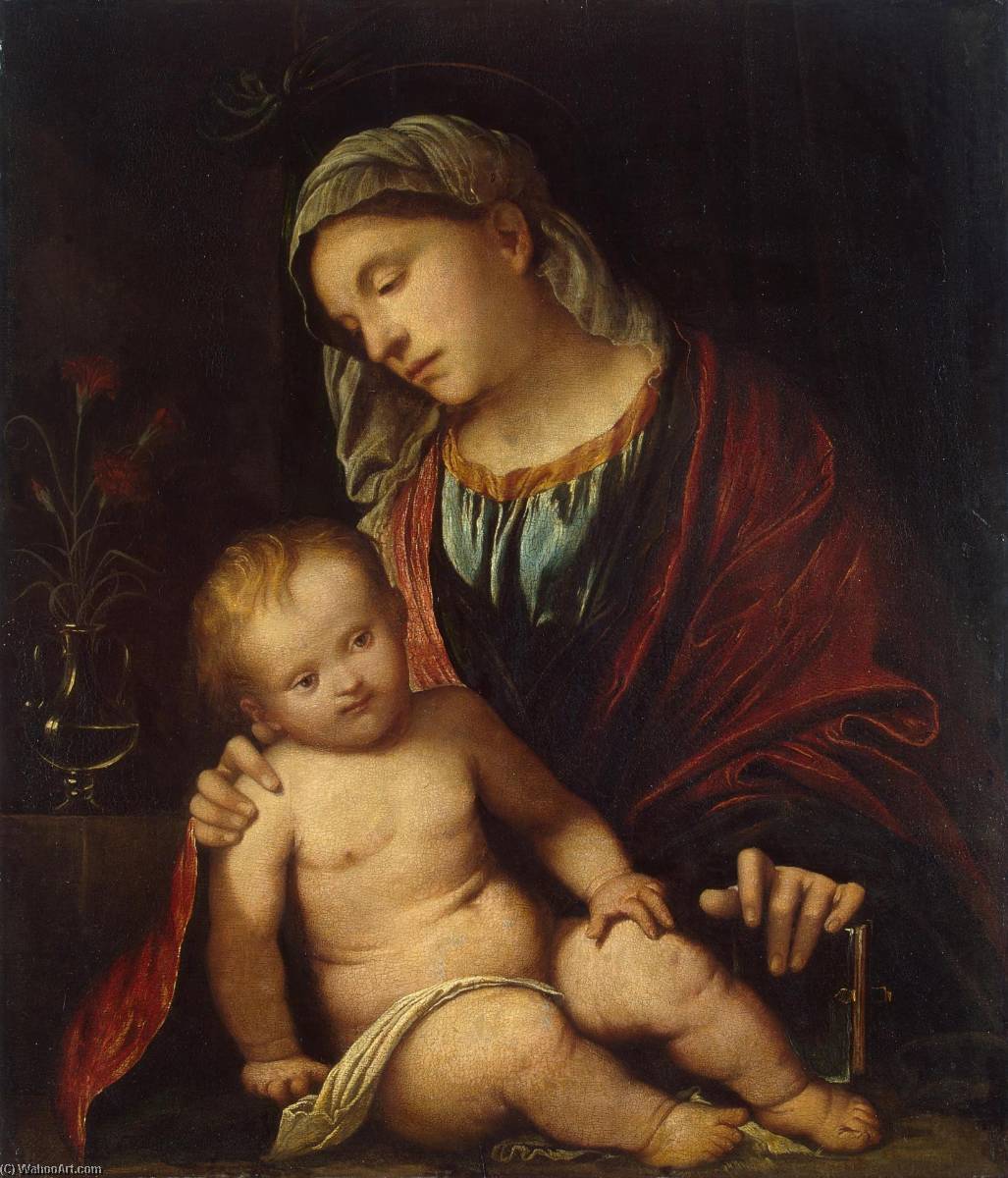 Order Oil Painting Replica Madonna and Child, 1530 by Girolamo Romanino (1487-1566, Italy) | ArtsDot.com