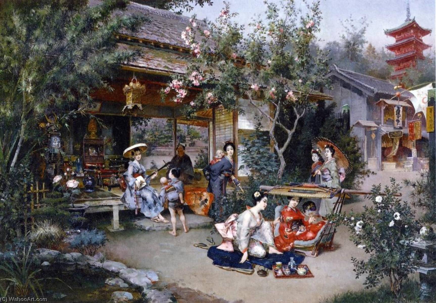 Glimpse into the Pleasure Quarters, Yoshiwara, 1887 by Harry Humphrey Moore Harry Humphrey Moore | ArtsDot.com
