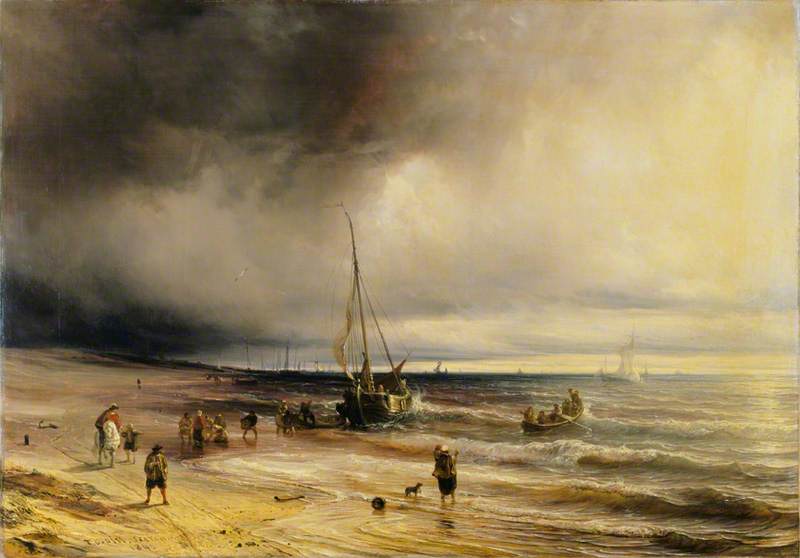 Order Artwork Replica A Dutch Coast Scene, 1846 by Jean Antoine Théodore De Gudin (1802-1880, France) | ArtsDot.com