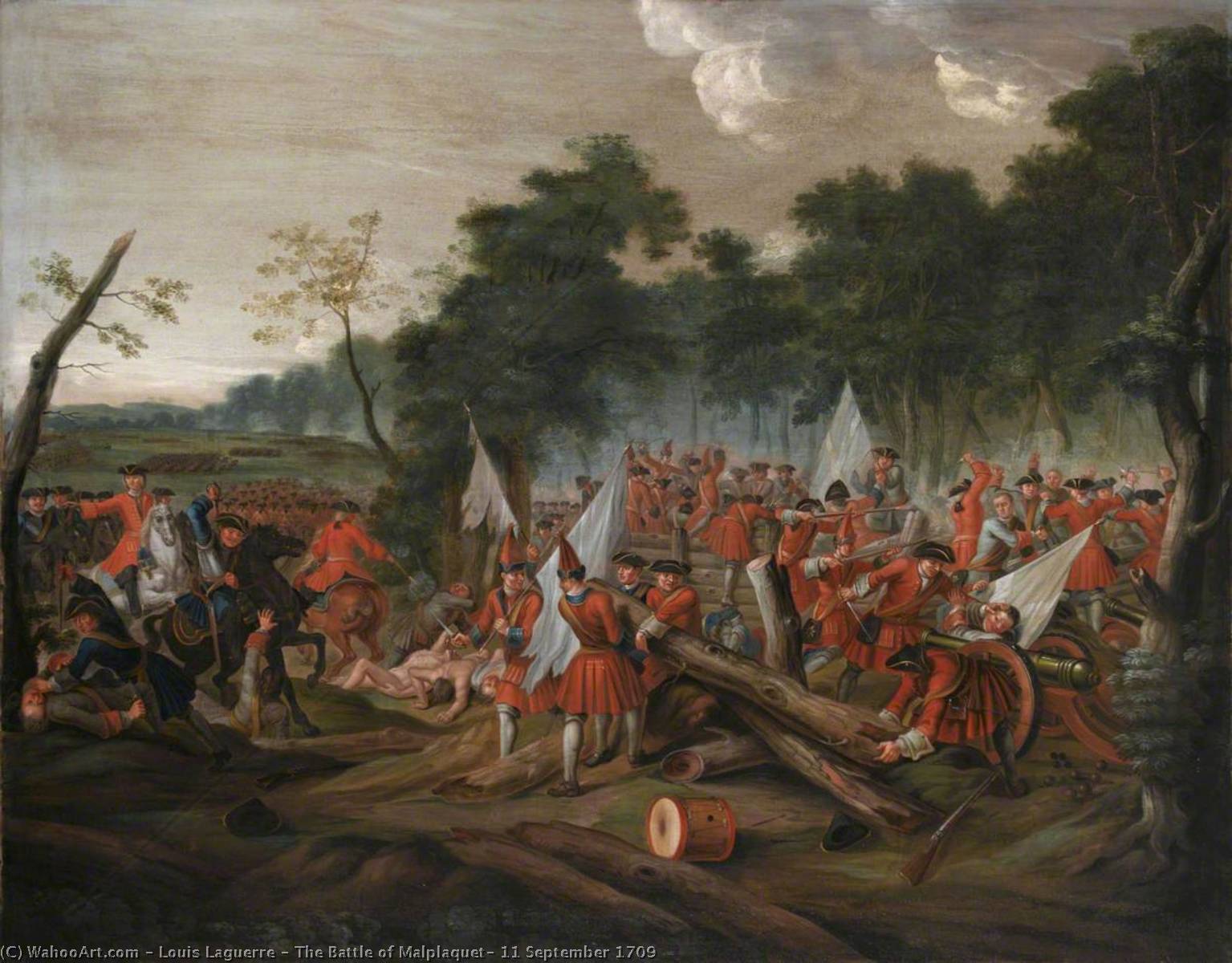順序 「アート再現 マルプラケの戦い, 11 9月 1709, 1713 バイ Louis Laguerre (1663-1721) | ArtsDot.com