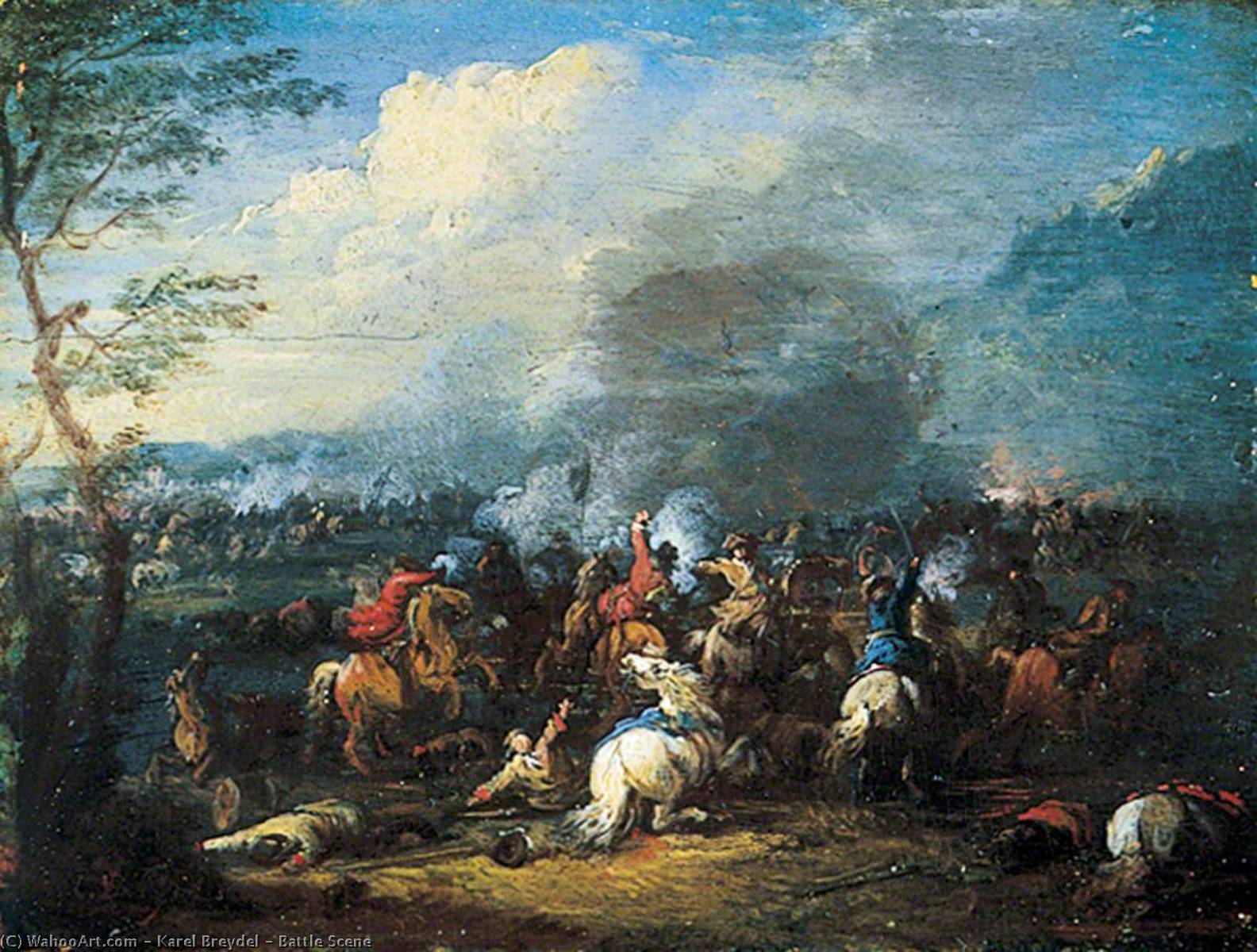 Order Oil Painting Replica Battle Scene by Karel Breydel (1678-1744) | ArtsDot.com