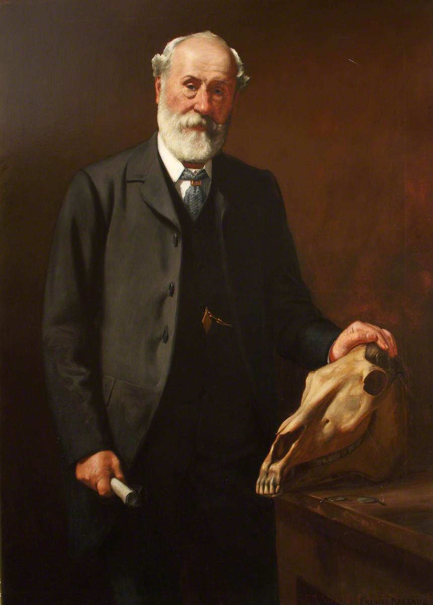 Order Oil Painting Replica James McCall, FRCVS, Founder and Principal of Glasgow Veterinary College, 1904 by Francis James Barraud (1856-1924) | ArtsDot.com