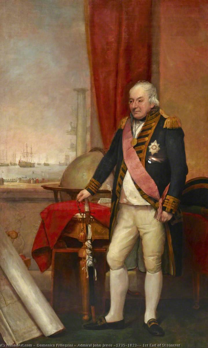 Buy Museum Art Reproductions Admiral John Jervis (1735–1823), 1st Earl of St Vincent, 1806 by Domenico Pellegrini (1759-1840) | ArtsDot.com